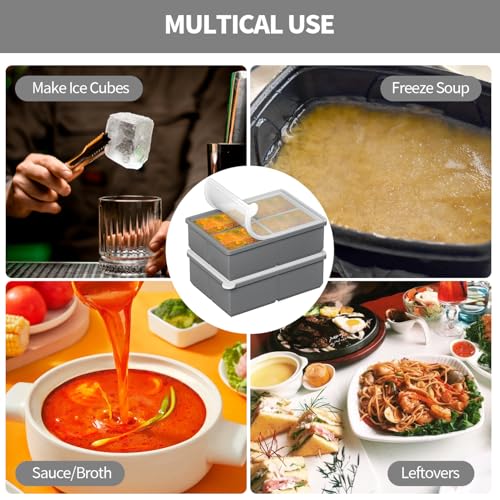 Bandeja de silicona para congelar sopa con tapa miniatura 7