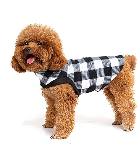Expawlorer Plaid Cat Sweater - Pet Clothes Cat Puppy Vest Warm Fleece Hoodie For Cats, Fall And Cold Winter Coat Pullover Design, Buffalo Checked Sweatshirt Clothing Also For Small Dogs #TOP5
