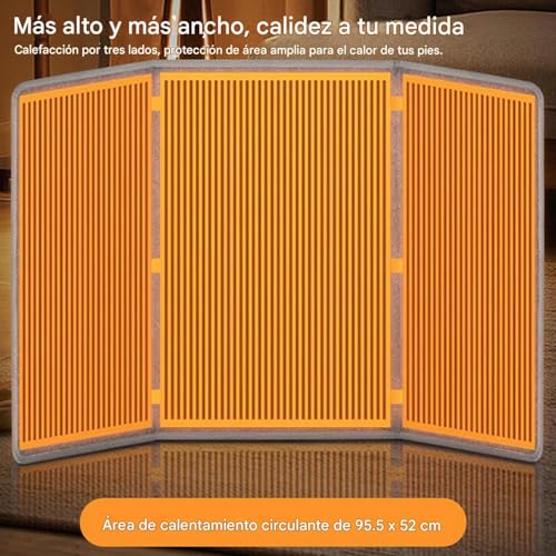 Calefactor plegable bajo escritorio para solucionar los pies fríos en habitaciones sin calefacción 5