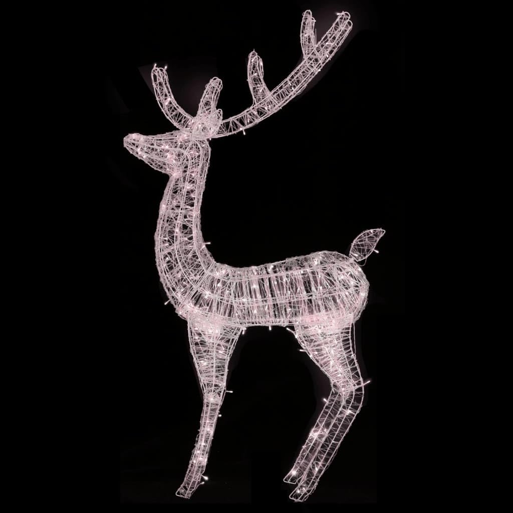 fairy lights,led a pile,led lights,luci da esterno batteria,Renna di Natale XXL in Acrilico 250 LED 180 cm Bianco CaldoIdeal für Weihnachtsfeiern, Wandambiente