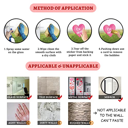 218 Piezas Decoraciones para Ventanas Día de San Valentín miniatura 4