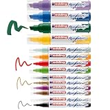 edding Acrylic Creative Basic Set – 14 wasserfeste Acrylmarker – verschiedene Spitzen für feine Details und breite Striche – Acrylstifte zum Malen auf Leinwand, Papier, Holz, Stein, Terracotta