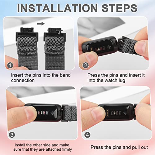 Enkic 3 Pack Elastic Strap Compatible With Fitbit Inspire 3/2/HR, Ace 3/2 - Image 4