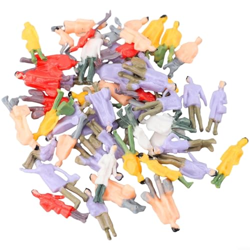 Model Trains HO Lot de 50 figurines peintes aux couleurs réalistes pour améliorer vos scènes Model Trains HO Lot de 50 figurines peintes aux couleurs réalistes pour améliorer vos scènes