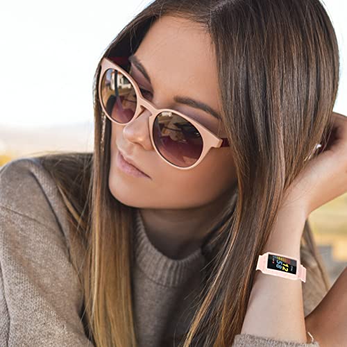 Ninki Light Pink Case Band Compatible With Fitbit Charge Se/3 Bands For Women,Adjustable Charge 5 Fitbit Watch Replacement Strap One-Piece Case With Sport Bands For Fitbit Charge 4 Watch Bands Girls #TOP6