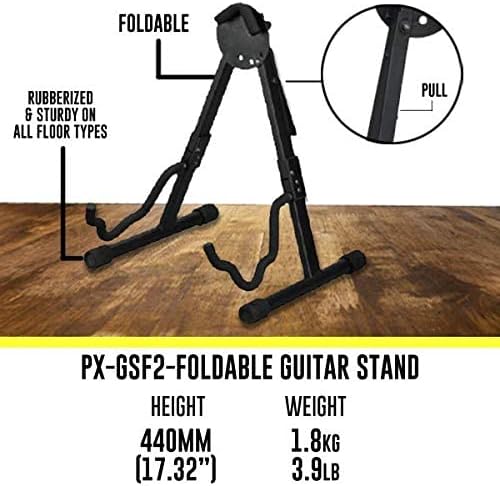 XPIX Lightweight Foldable guitar stand for Acoustic, classic and electric guitars