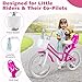 HONEY JOY Kids Bike, 12 14 16 18 Inch Girls Bike w/Training Wheels, Doll Seat, Streamers, Handbrake & Coaster Brake, Fully Enclosed Chain, Princess Style Children Bike (18 Inch with Kickstand, Pink)