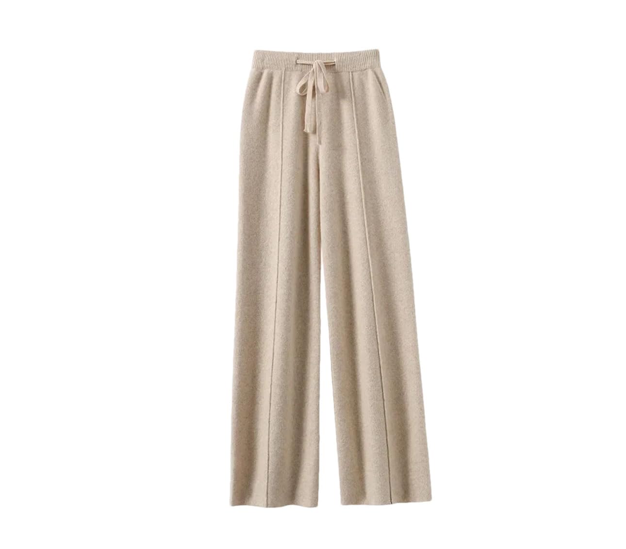 Pantaloni casual da donna in tinta unita lavorati a maglia pantaloni larghi caldi pantaloni ispessiti pantaloni larghi