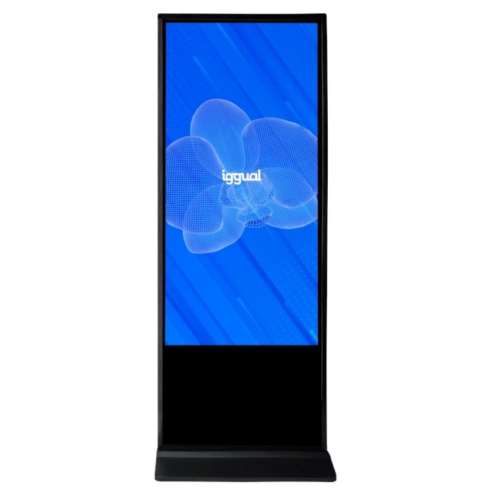 iggual Tótem Digital Interactivo 4K UHD-Orchid 55"- Pantalla Táctil IR 20 Ptos. - Procesador RK3568D- Android 14, 4 GB RAM y 32 GB ROM - WiFi Doble Banda - Profesional para Publicidad y Señalización.