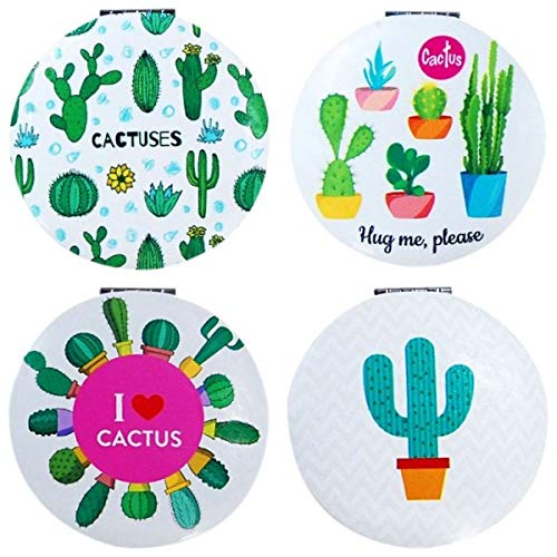 Vasara Lot de 20 miroirs Cactus Ronds – Détails Originaux invités de Mariage, Cadeaux, Communions et Souvenirs pour Anniversaires d'enfants
