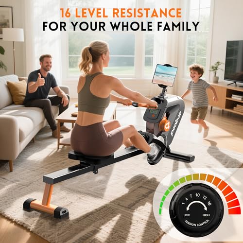Pooboo Rowing Machine LCD Monitor and Controls