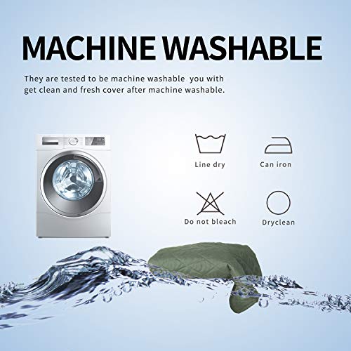 Image of Easy-Going cotton blend Sofa Slipcover L Shape Sofa Cover Sectional Couch Cover Chaise Lounge Slip Cover for Pets Kids Dog Cat(Small,Greyish Green /Greyish Green)