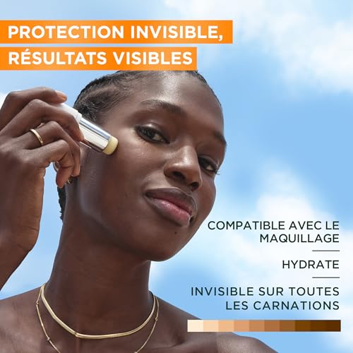 Garnier Ambre Solaire Super UV-stick SPF50+, beschermt tegen UV-schade met tot 8H hydratatie, met sheaboter en vitamine E, onzichtbare afwerking, niet-vettig, 9 ml - Afbeelding 4