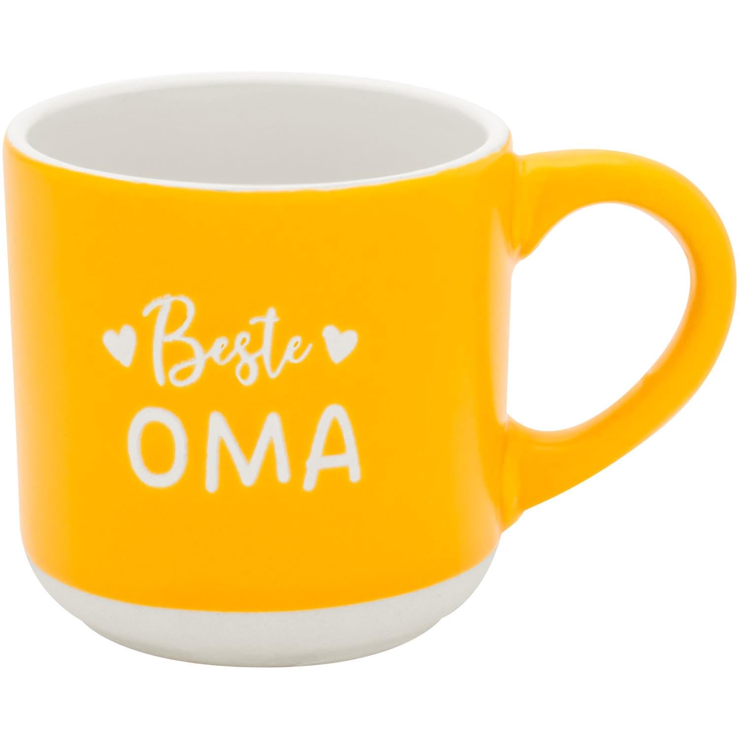 GRUSS & CO Espresso Cup with Engraving Grandma | Mini Mug Made of Stoneware, 10 cl, Cup with Gift Bandole | Gift Friends, Birthday | 74644