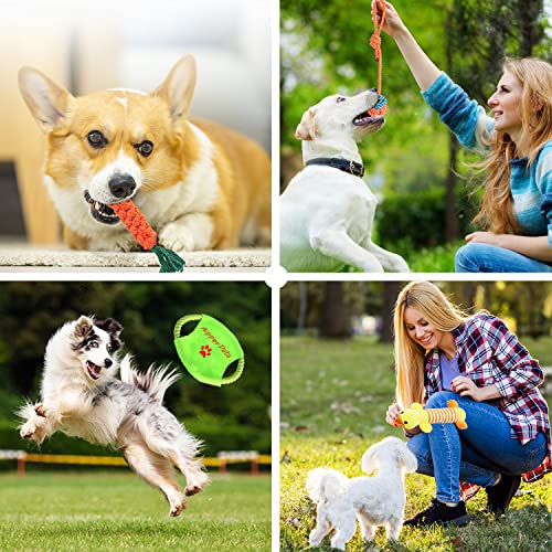 Aipper Dog Puppy Toys 20 Pack, Puppy Chew Toys For Fun And Teeth Cleaning, Dog Squeak Toys,Treat Dispenser Ball, Tug Of War Toys, Puppy Teething Toys, Dog Rope Toys Pack For Medium To Small Dogs #TOP6