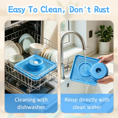 Image of Slow Feeder Dog Bowl & Lick Mat,2-in-1 Dog Lick Bowl with Interactive Rolling Ball for Liquid and Thick Treats,Anti-Slip Dog Lick Bowl for Dogs & Cats