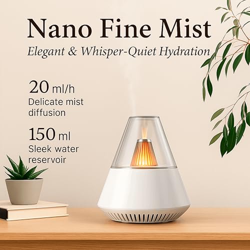 Humidificateur d'aromathérapie ALMA à brume fraîche et effet chandelle