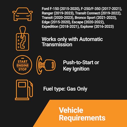 Start-X Remote Starter Kit for Select Ford F-150/F-250/F-350, Ranger, Transit, Transit Connect, Bronco Sport, Edge, Escape, Expedition & Explorer with Push-to-Start or Key Ignition | Plug & Play
