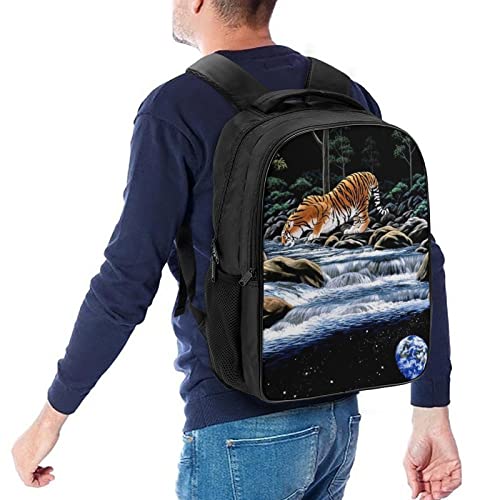 Sac à dos personnalisé avec impression 3D cool de tigre dimensions 40x28x16cm