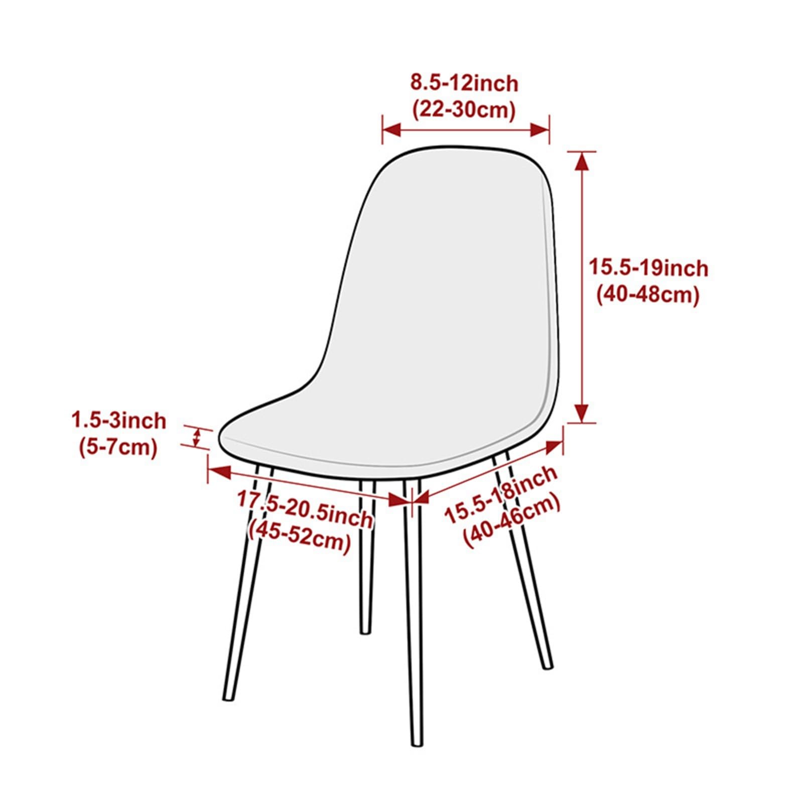 Esszimmer Stuhlhussen 2/4/6er-Set,Stretch Jacquard Schalenstuhlhussen ohne Armlehnen,Moderne Esszimmerstühle Bezug für Küche und Wohnzimmer(Maple Leaves,6Pcs)