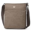 Troop London TRP0236 Classic Canvas Across Body Bag Brown #1