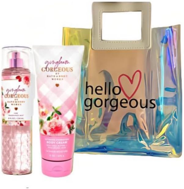 Vista 5 de White Barn - Bath and Body Works - Set de regalo de 2 piezas - con bolsa de regalo Hello Gorgeous (Mañana de Navidad brillante)