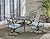Hanover Traditions 5-Piece Rust Resistant Aluminum Patio Dining Set with Blue Cushions, Swivel Rockers and Aluminum Round Dining Table, Outdoor Dining Set for 4