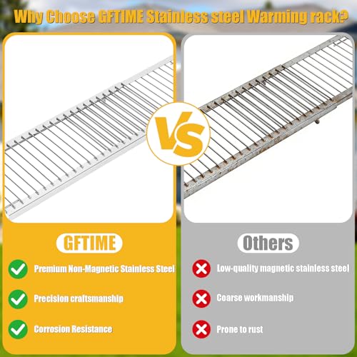 GFTIME 50-89cm Universal Warmhalterost Verstellbar für Enders Kansas II Pro, Burnhard, RÖSLE VIDERO, Barbecook Siesta 310, Nexgrill, Dynaglo, Monument, Edelstahl Grill Ersatzteil, 1 Stück 6