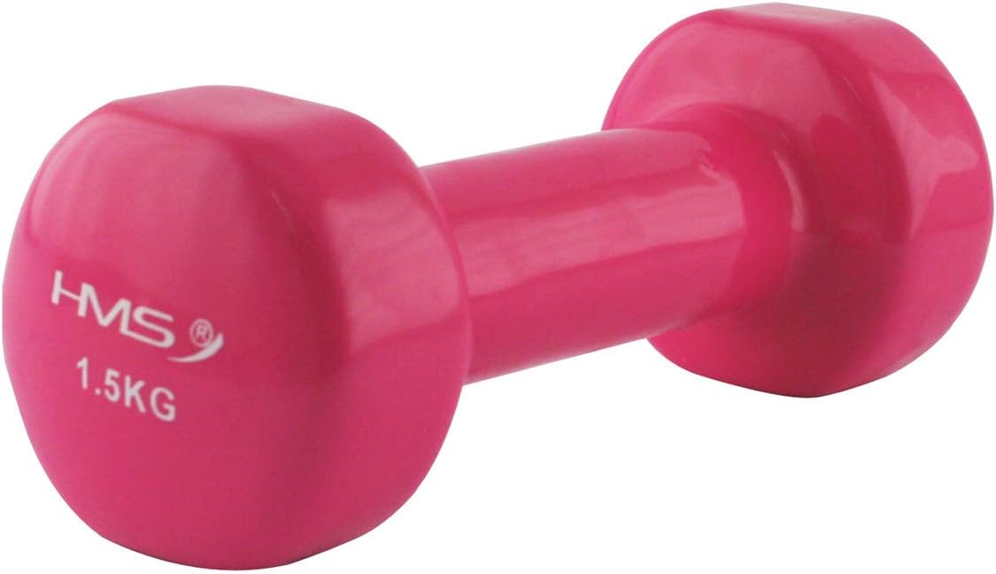 HMS Unisex 17-47-003 Cast Iron Dumbbell Covered with Vinyl, Black, One Size