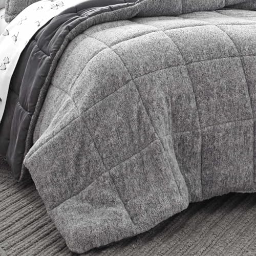 Image of Eddie Bauer - Queen Comforter Set, Microsuede Bedding with Soft Sherpa Reverse, 3 Piece Bed Set with Matching Pillowcases (Sherwood Grey)