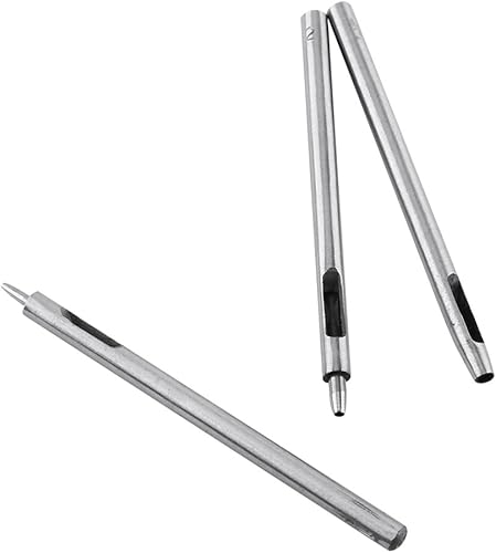 Miniatura 7 de LIZEALUCKY 10pcs Metal Cuero Puncher Craft Herramientas Cuero Oval Punch Hole Kit Cinturón Hueco Herramienta de Perforación 0.020-0.197 in