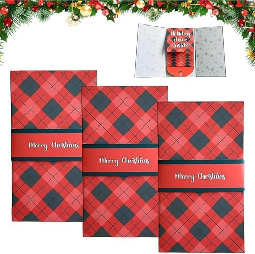 2026 New Christmas Gift Card Booklet, Handmade Christmas Gift Card Booklet, DIY trend wow note holder, Holiday Party Presents for Friends and Family (3pcs)