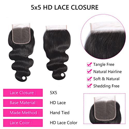 Selina Hd 5x5 lace closure brasileiro fechamento ondulado fechamento lace lace lace hair humano não