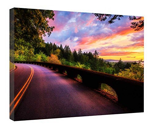 Lienzo decorativo enmarcado de 40.5 x 50.8 cm, cuadro de paisaje de otoño para pared