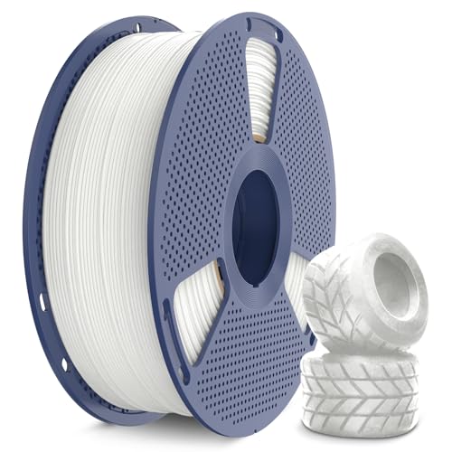Image of SUNLU TPU 3D Printer Filament 1.75mm, High Speed 95A TPU Filament, 1KG Flexible 3D Filament for Fast Printing, Dimensional Accuracy + /- 0.03mm, Suitable for Most FDM 3D Printers. (White)