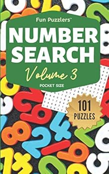 Paperback Fun Puzzlers Number Search: 101 Puzzles Volume 3: 5" x 8" Pocket Size Book