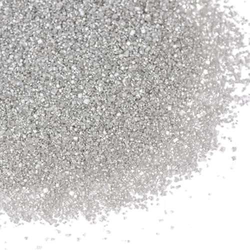 Image of Sweets Indeed Silver Decorating Sugar - Metallic Silver Sanding Sugar Crystals for Baking & Decorating Cupcakes, Cookies, Cakes & Desserts - Wedding, Holiday & Party Topping - 5.11 ounces