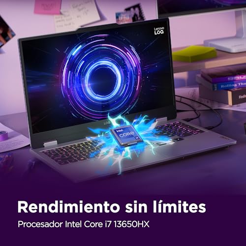 Miniatura 5 de Lenovo Loq Gen 10 - Portátil Gaming Ia 15.6 Fhd Intel Core I7-13650hx, Nvidia Geforce Rtx 5060, 32 Gb Ram, 1 Tb Ssd, 144 Hz, Wi-Fi 6, Sin Sistema Operativo Qwerty Rgb 24 Zonas Español - Gris