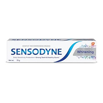 Sensodyne Toothpaste Whitening, Sensitive tooth paste to restore natural whiteness, 70 gm