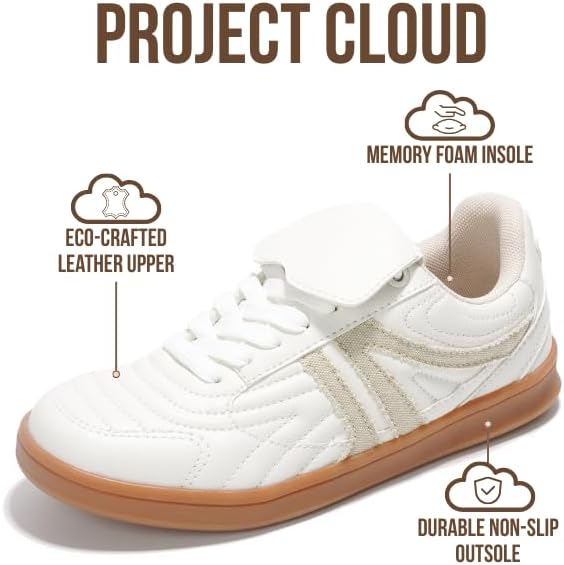 Project Cloud Womens Sneakers - Memory Foam Casual Shoes for Women Footwear Lace Up Women's Fashion Sneakers - Non-Slip Comfortable Trendy Shoes Womens (Murcia) - Image 3