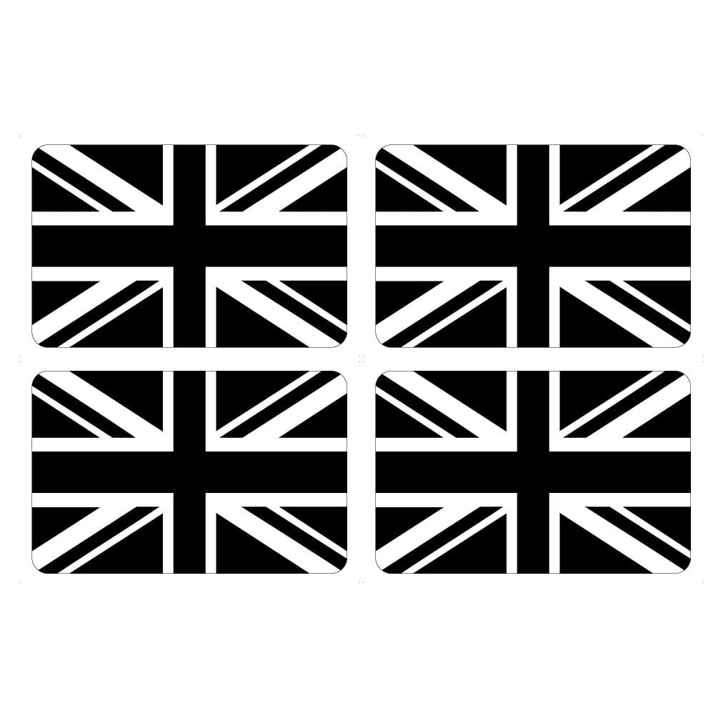 Amazon | ブラック 白黒 イギリス国旗ステッカー (シールタイプ 