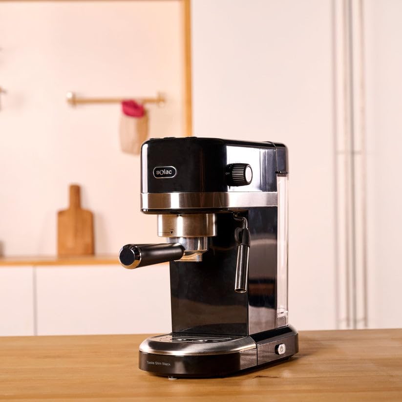 Solac - Cafetera Espresso 1350W | 20 Bares de Presión | Sistema Thermoblock | Café Programable | Vaporizador Orientable | Bandeja Calienta Tazas