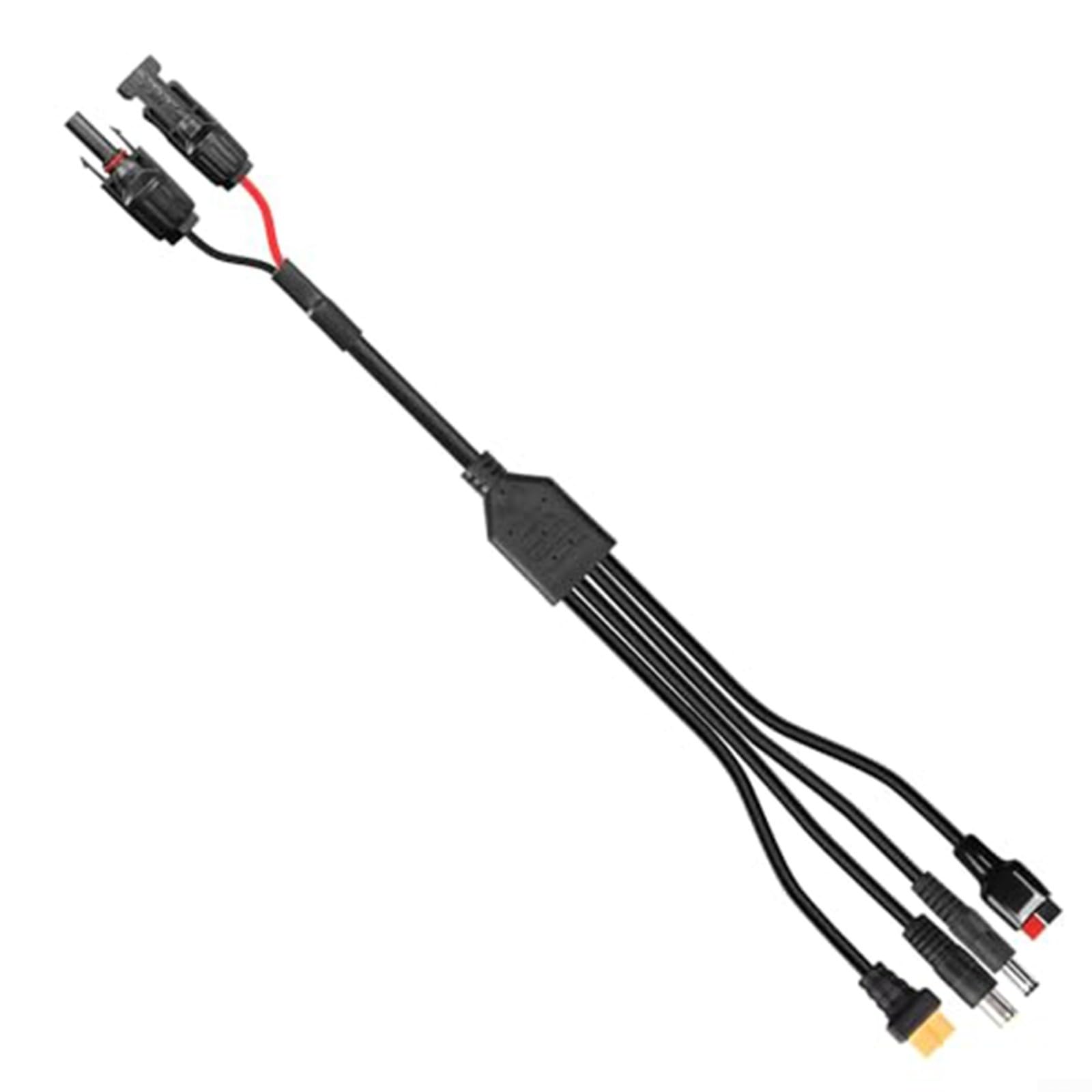 Alanmoship 4-in-1 Solar Charging Cable 1.2m With DC8mm/DC5.5mm/XT60/45A Connectors, 14AWG, Compatible With 100W-1000W Solar Panels And Power Stations For Outdoor And Home Energy Setups