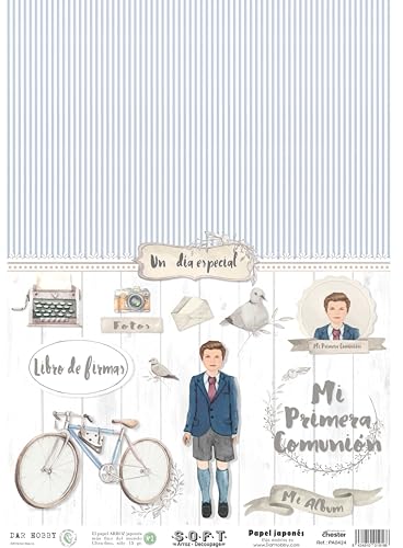 Papel de arroz japonés soft detalles emotivos de Primera Comunión infantil 4