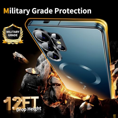 Image of for Samsung Galaxy S26 Ultra Case,Slim Design Compatible with MagSafe,Strong Magnetic Shockproof Military-Grade Protection for Screen & Camera Cover Case for Samsung S26 Ultra,Blue