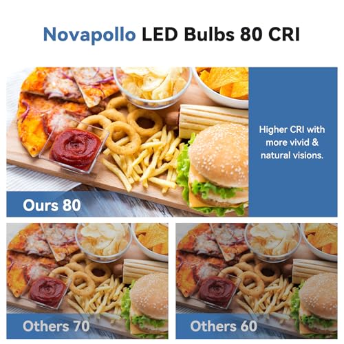 Image of A19 LED Light Bulbs,60 Watt Equivalent LED Bulbs,Daylight White 5000K LED Lights for Bedroom,760LM Non-Dimmable,9W E26 LED Lights,4-Pack