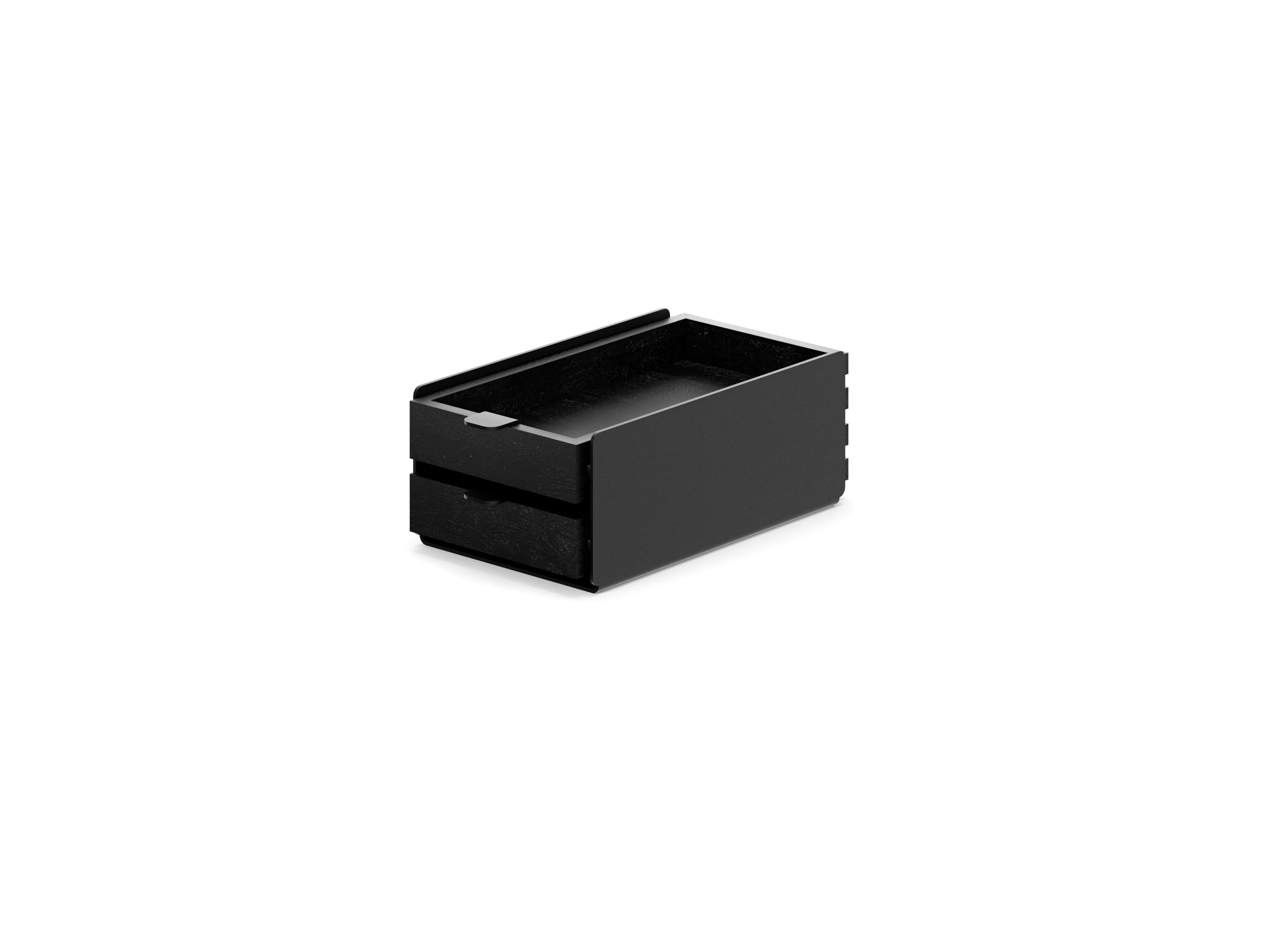 Oakywood Cassetto Modulare di Piccole Dimensioni - Organizzatore per Scrivania in Legno Massiccio con Cassetti - Conservazione Compatta di Documenti e Materiali - per l'Ufficio - Nero - Duello