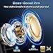 Wireless Earbuds, Bluetooth Headphones with Deep Bass Stereo, 48H Playback Ear Buds with LED Power Display, Lightweight, IPX7, in-Ear Earphones with Mic for iPhone/Android/iPad, Black
