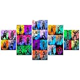 KAIWALK Anime Poster Print on Canvas Painting Wall Art for Living Room Decor Boy Gift (Unframed, Q-C