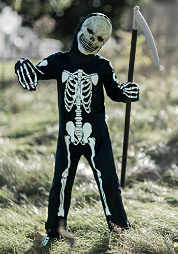 Disfraz infantil Skelebones pequeño negro y blanco miniatura 2